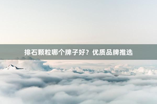 排石颗粒哪个牌子好？优质品牌推选
